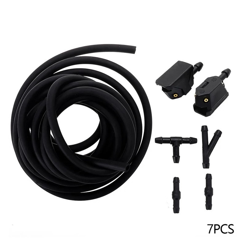 7Pcs/Set Front Windscreen Wiper Washer Nozzle 4 Way Check 2M Tube Pipe1614 gallery