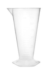 Conical Measure, 125ml – Polypropylene Plastic, Translucent – Eisco Labs
