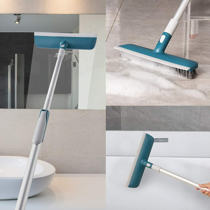 Floor Scrub Deck Brush Push Broom Stiff Bristle 37"-51" Handle gallery