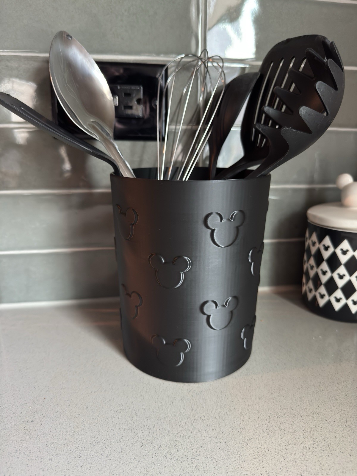 Mickey Mouse Embossed Kitchen Utensil Holder | Minimalist Kitchen Decor gallery