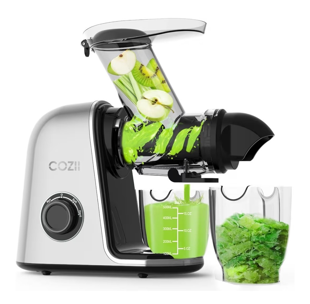 Cold Press Slow Masticating Juicer Soft/hard Mode, 3.6" Large Feed Chute New gallery