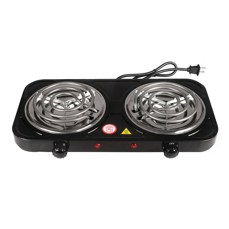 2000W Portable Kitchen Electric Double Burner Hot Plate Cooktop Cooking Stove gallery
