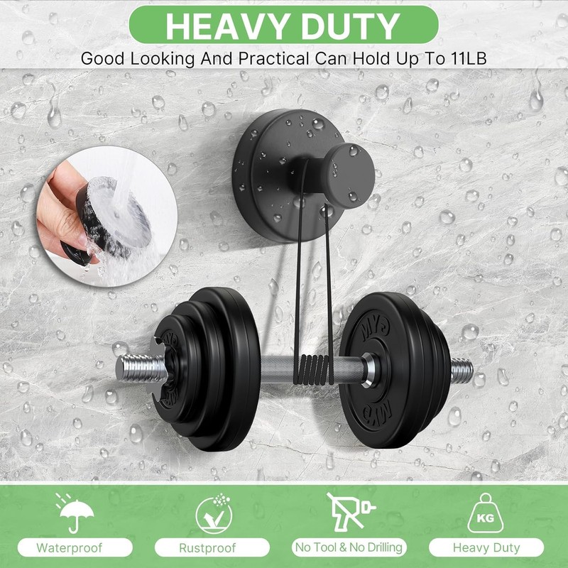2/4/6 Pack Suction Cup Hooks, Stainless Steel No Drill Shower Hooks, Towel Hooks gallery