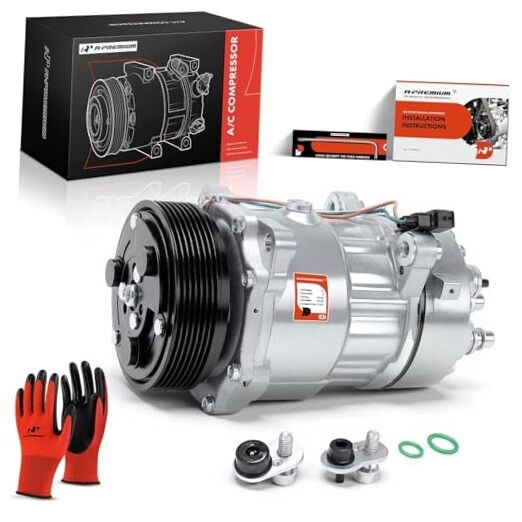 A/C Compressor with Clutch Compatible with Volkswagen EuroVan 2.8L 2001-2003