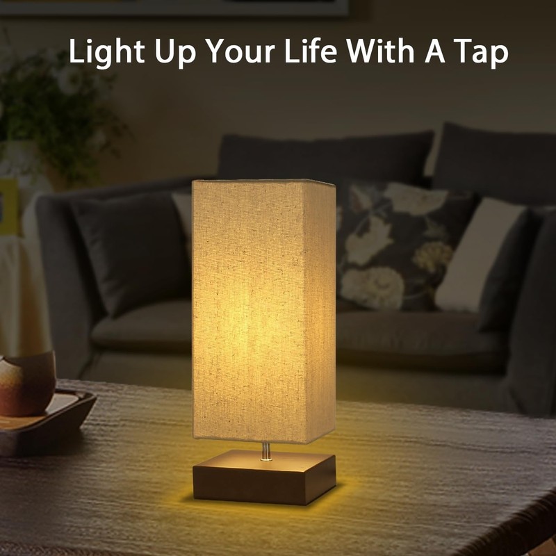 Touch Control Table Lamp Bedside 3 Way Dimmable Touch Desk Lamp Modern Nightstan gallery