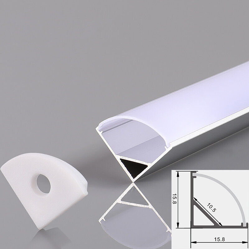 LED Aluminum Channel System V Shape Track Led Strip Light Diffuser Mount Holder gallery