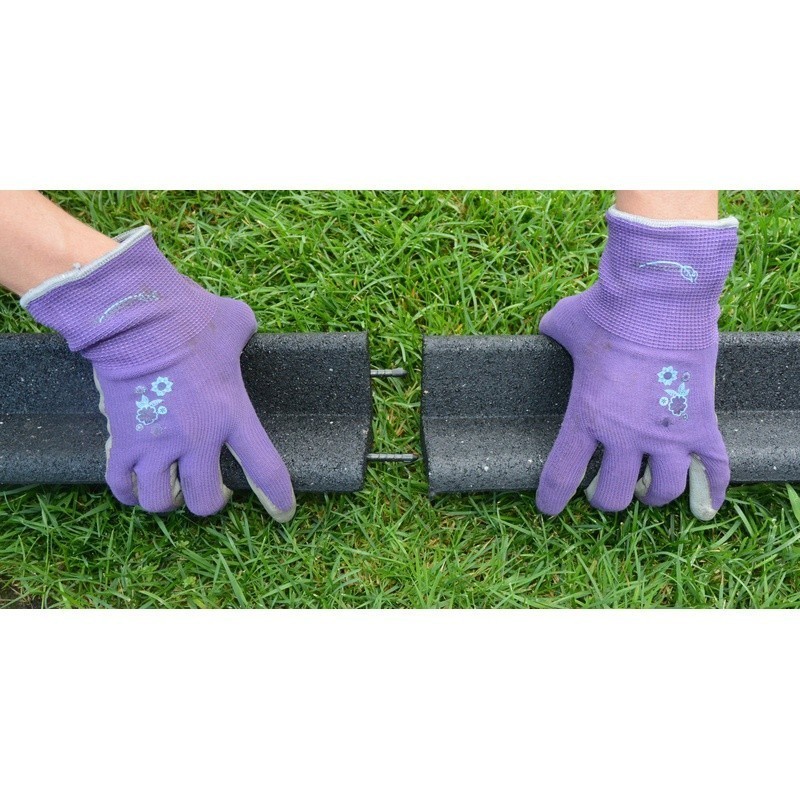 Reusable Landscape Edging 100% Recycled Rubber Mower Edge Design 6 Count New gallery