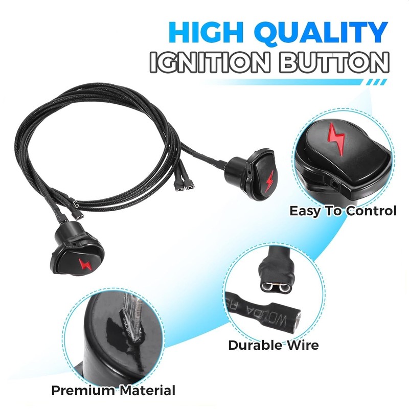 2Pack Electronic Ignition Button Switch for Char Broil Surefire Grill BBQ Kit gallery
