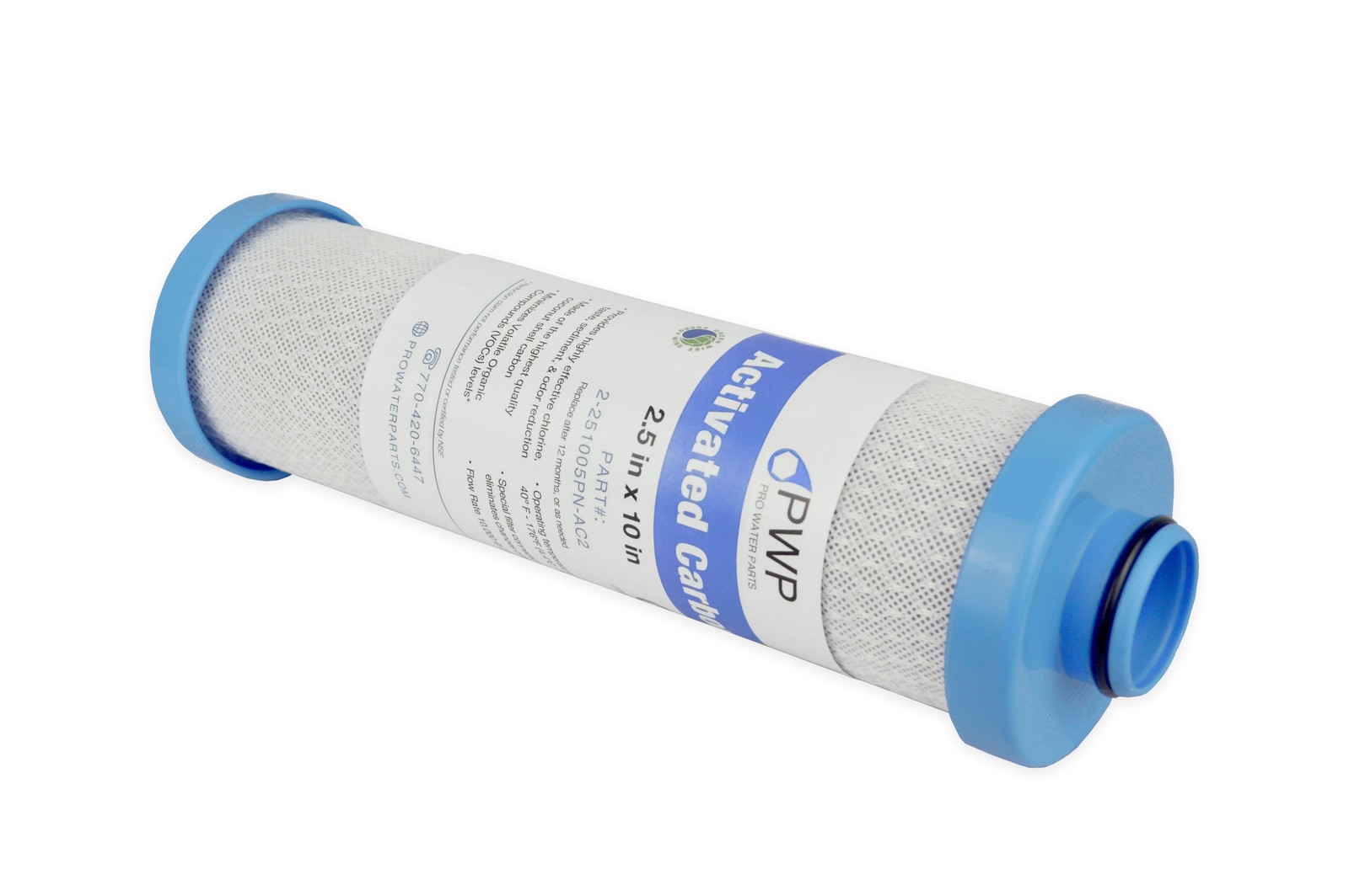 RV Water Filter Activated Carbon Block Push-Nipple Cartridge OEM 2.5 x 10" for gallery