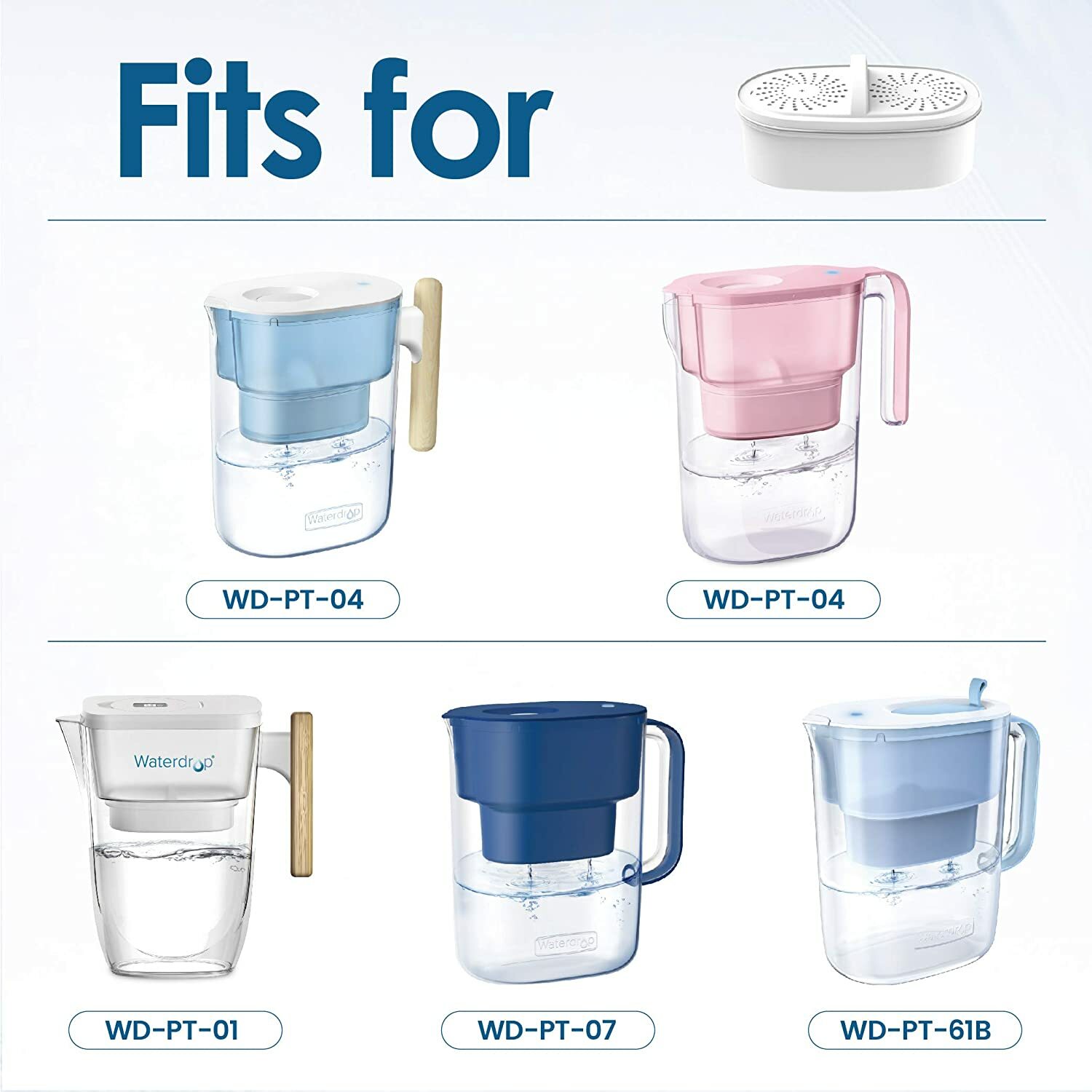 3Packs Waterdrop Replacement Filters for All Waterdrop Pitcher Filtration System gallery