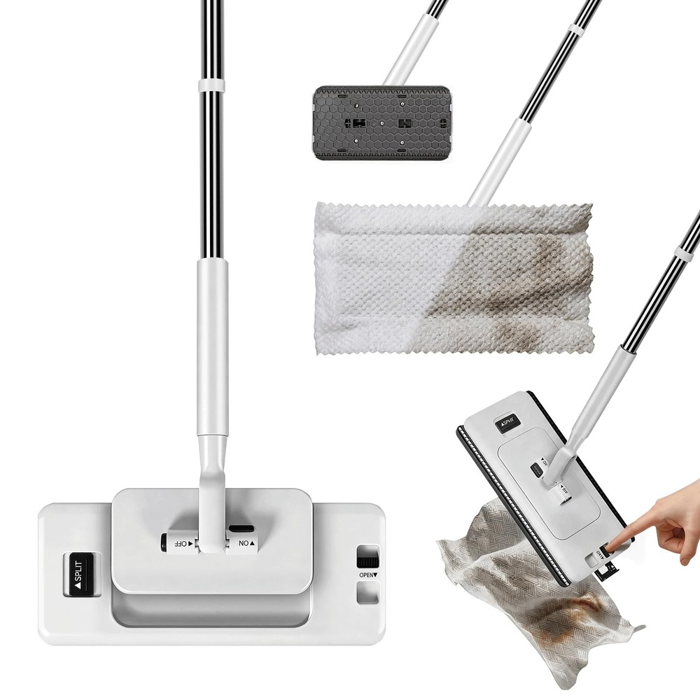 Disposable Dust Mop with Mini Mop, Zero-Contact Click- On Mop System. with Ot...