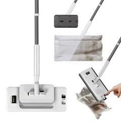 Disposable Dust Mop with Mini Mop, Zero-Contact Click- On Mop System. with Ot…