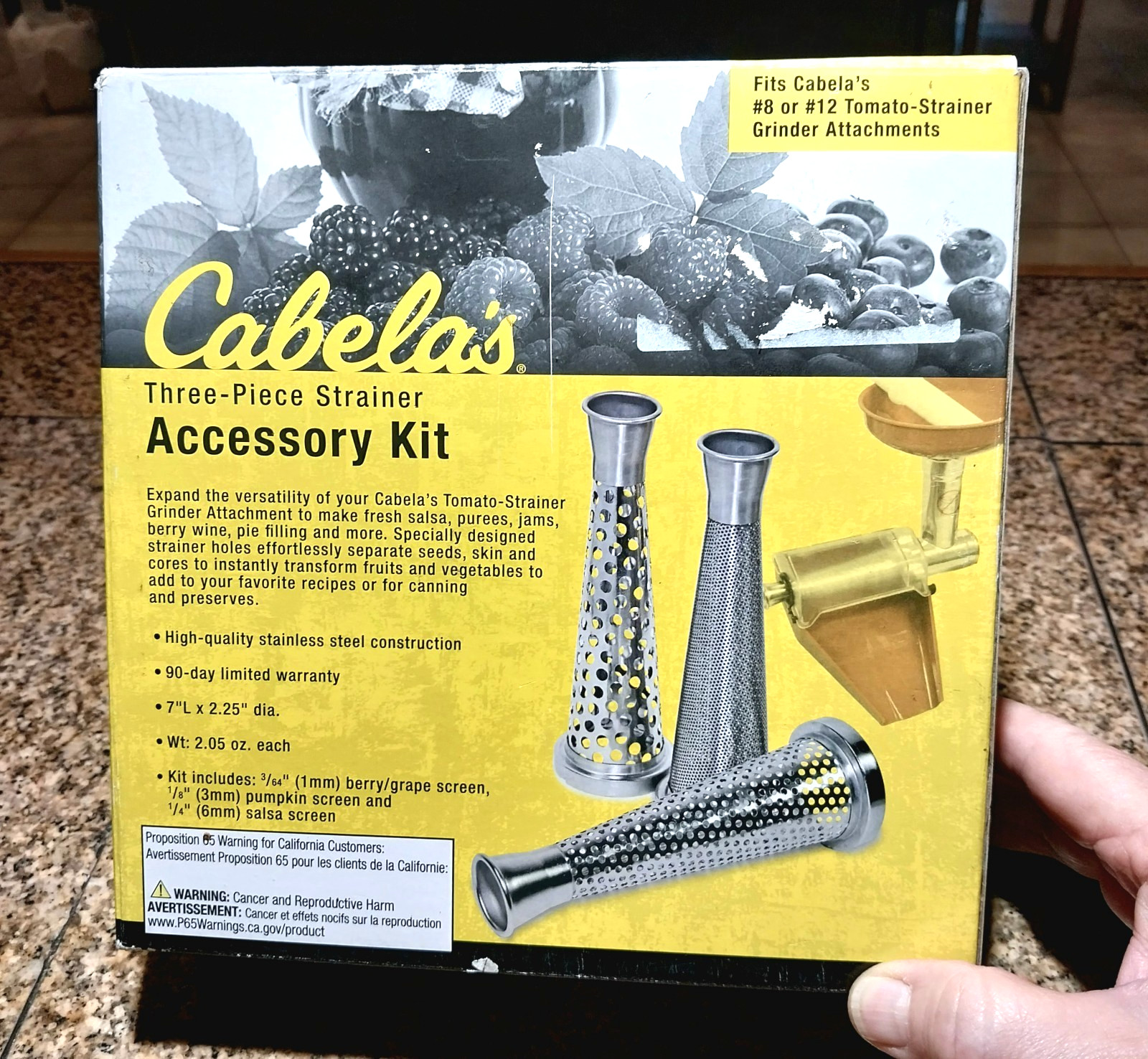 Cabela’s Three-Piece Strainer Accessory Kit Fits #8 Or 12# Tomato Strainer gallery