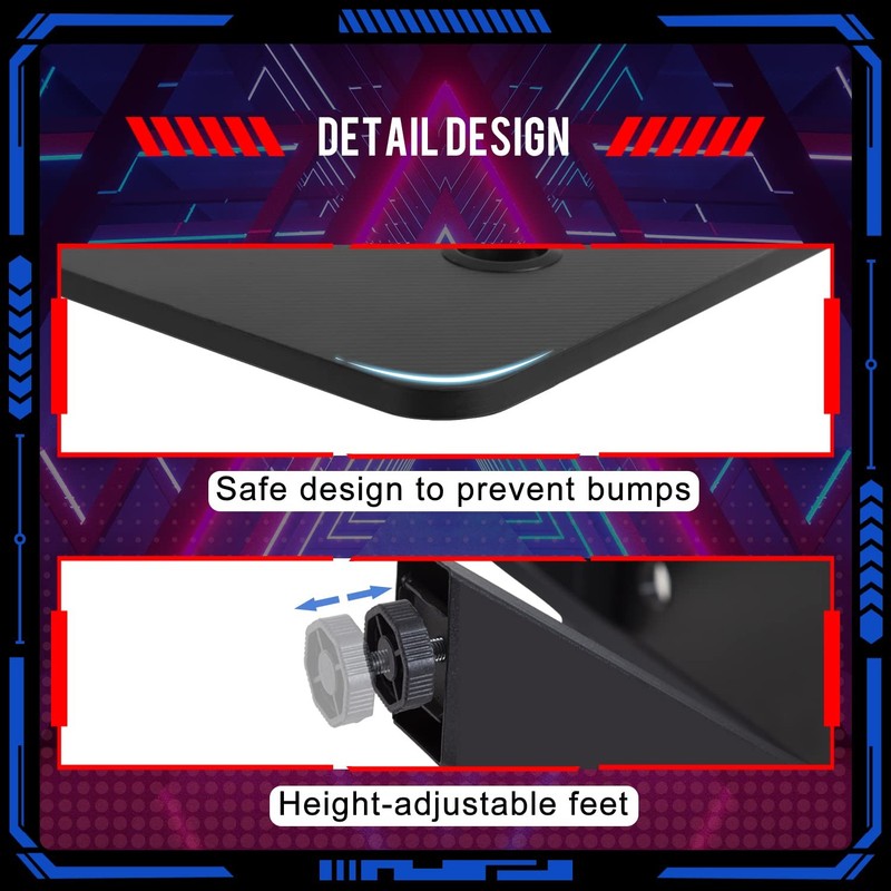 Fdw Computer Desk Gaming Desk Student Pc Desk Writing Desk Office Desk Modern gallery