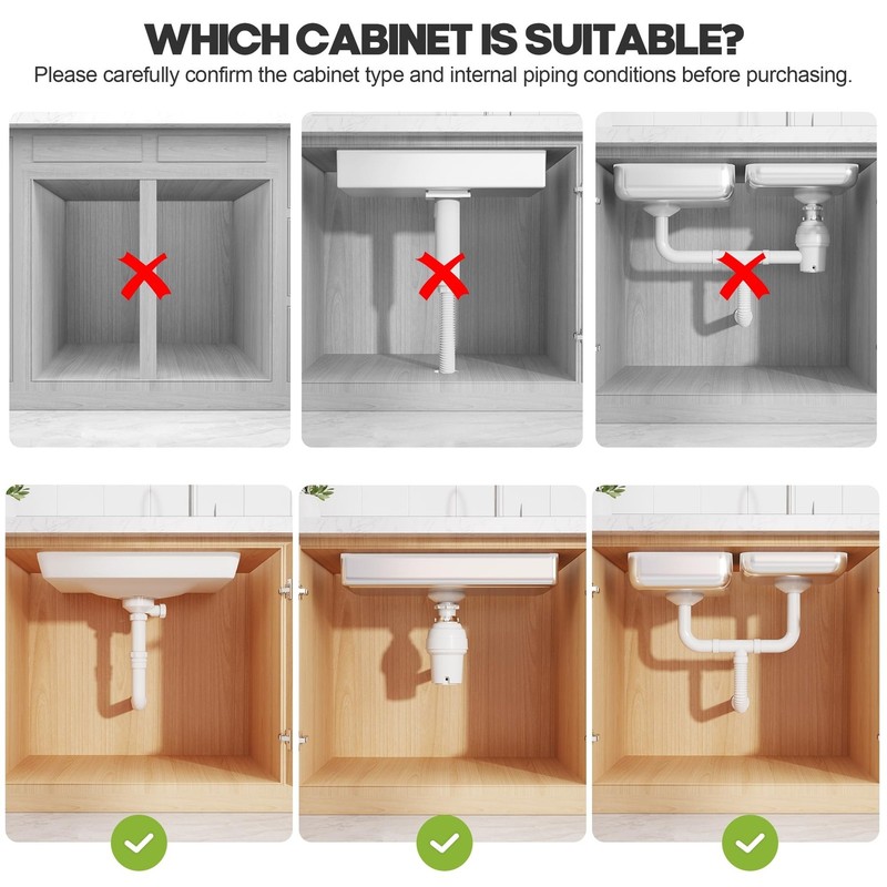 1 Pack Expandable Under Sink Organizers And Storage With Upgrade Ball-Bearing... gallery