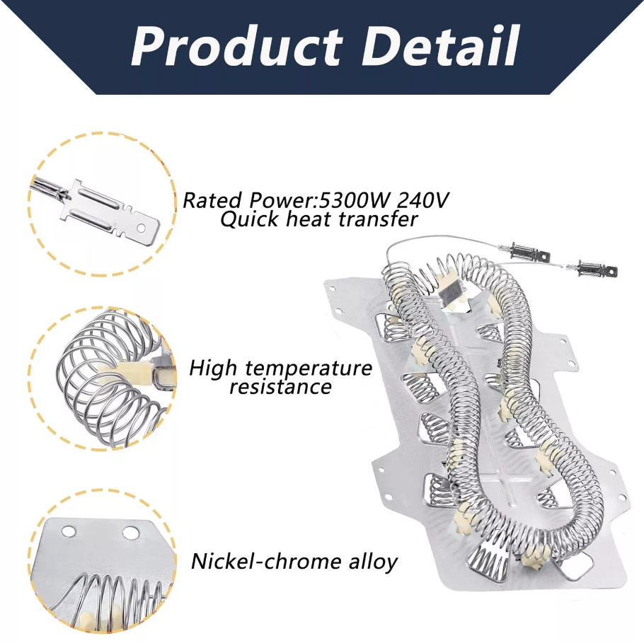 Dryer Heating Element for Samsung DVE(G)50M7450 VE45N5300 000 DV45H7200EW/A2 DV5 gallery