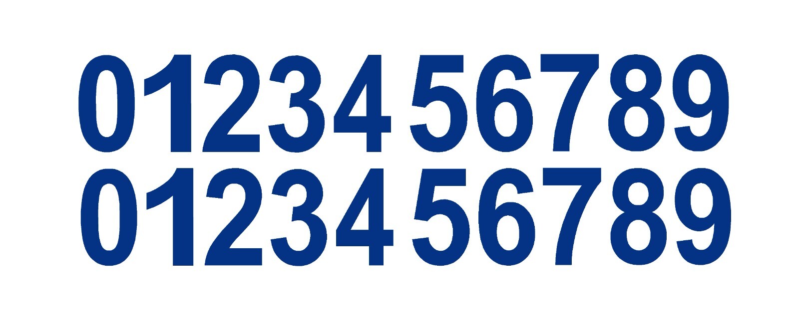 0-9 Numbers Blue Sticker Vinyl Decals CHOOSE .5" - 12" Set Of 20 (V746) gallery
