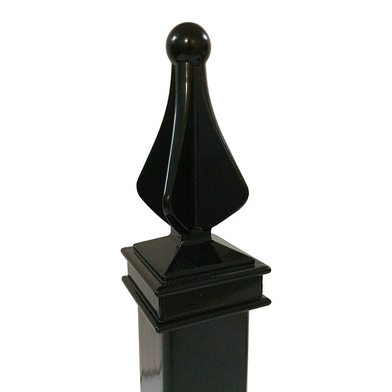 2" x 2" Decorex Hardware Aluminium Spear Post Cap for Metal Posts - Black gallery