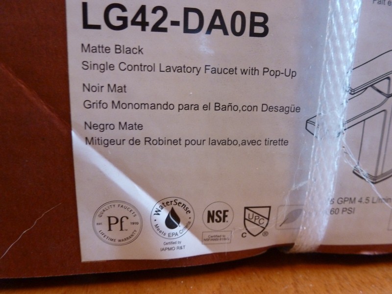 Pfister LG42-DA0B Deckard Single Control Sink Faucet with Pop-Up / Matte Black gallery