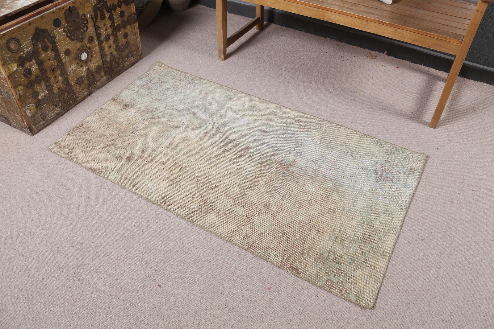 2,7x4,9 ft Rug, Turkish Vintage Small Rug, Gray Rug Wool Rug gallery