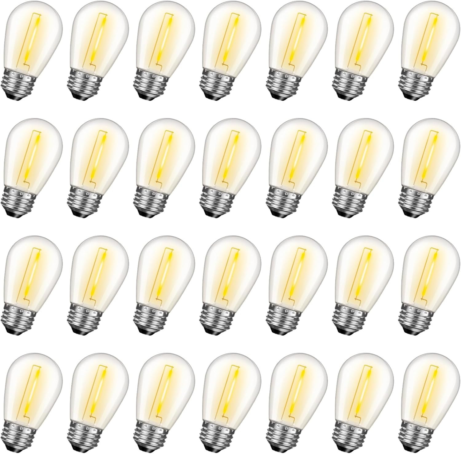 48 Pack LED S14 Replacement Light Bulbs, Shatterproof Outdoor 1 Watt to Replace gallery