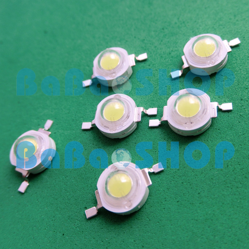 10pcs ~500pcs 3W 45mil Pure White 6000K~6500K LED Lamp Beads Light Bulb Aquarium gallery