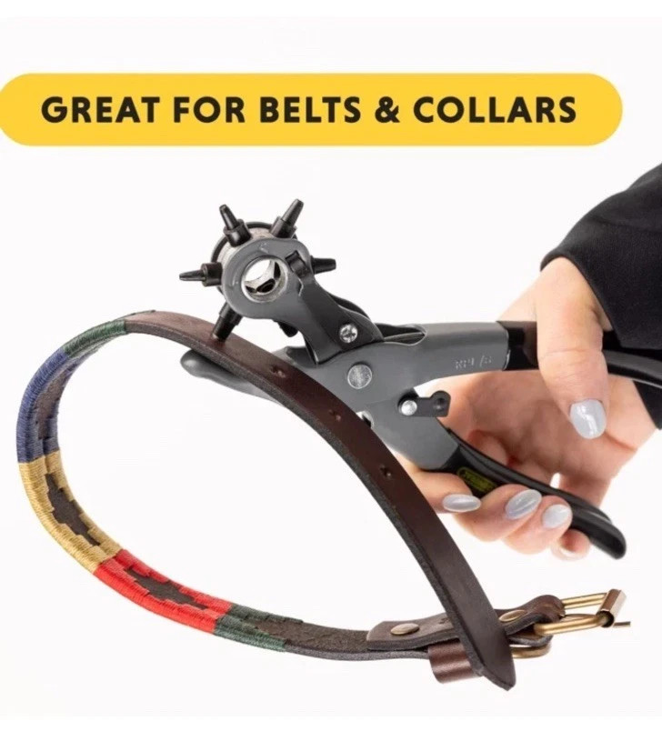 General Tools 72 Steel Leather Hole Revolving Center Punch Plier 8.5 L in. c0 gallery