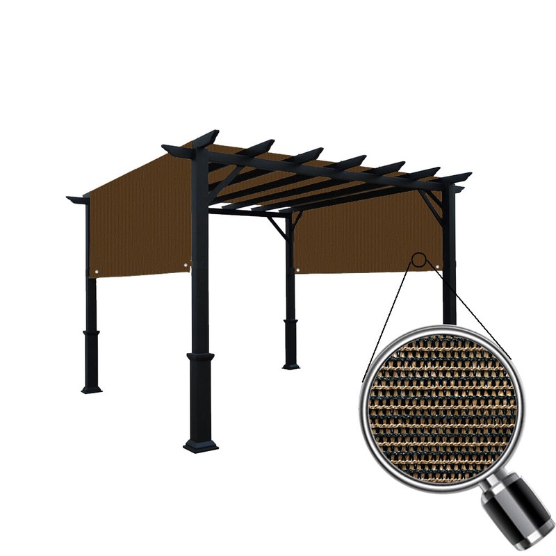 90% UV Block HDPE Permeable Canopy Replacement Pergola Shade Cover w/Rod Pocket gallery
