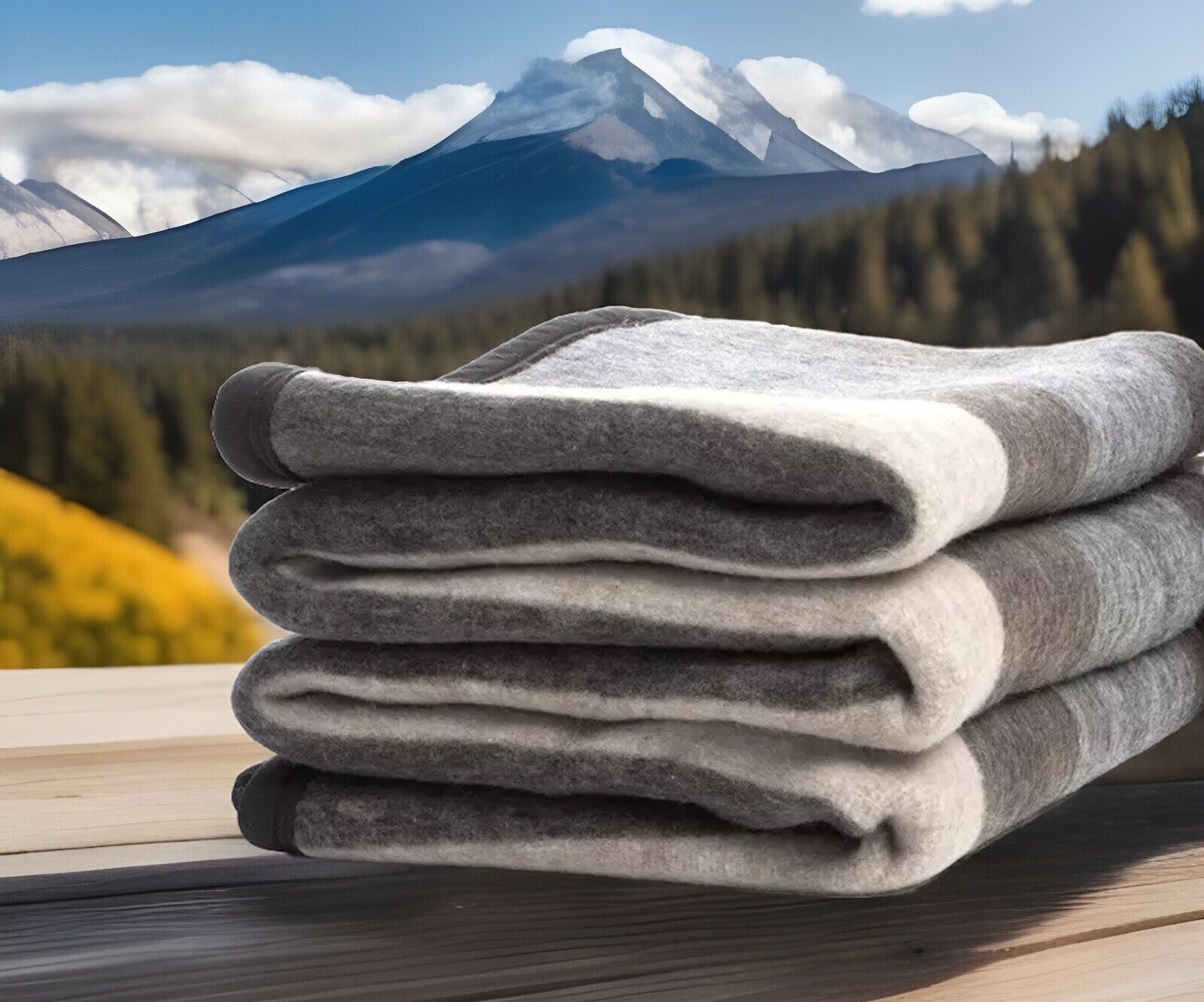 Desert Breeze 100% Natural Alpaca & Sheep Wool Blanket Andean Collection Queen gallery