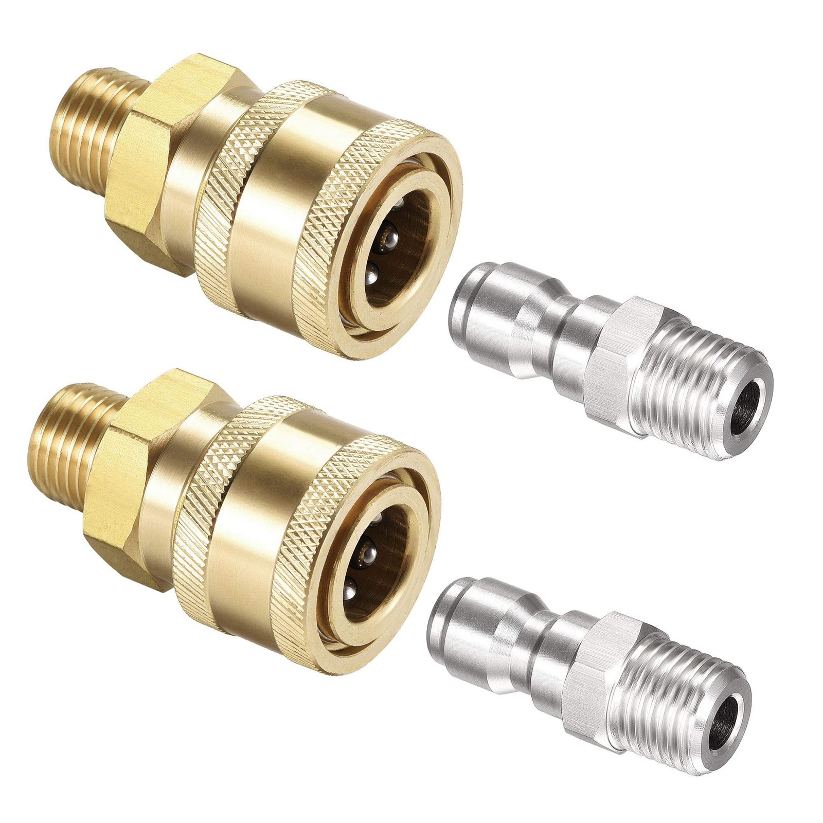 Garden Hose Brass Quick Connect Set Fittings G1/4 Thread Water Hose Connector... gallery