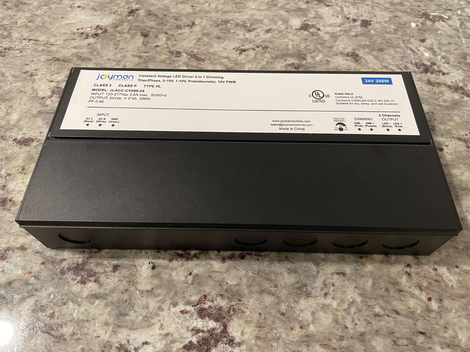 288W Dimmable LED Driver, 24V 5-in-1 Dimmable Power Supply, UL Listed, IP65 gallery