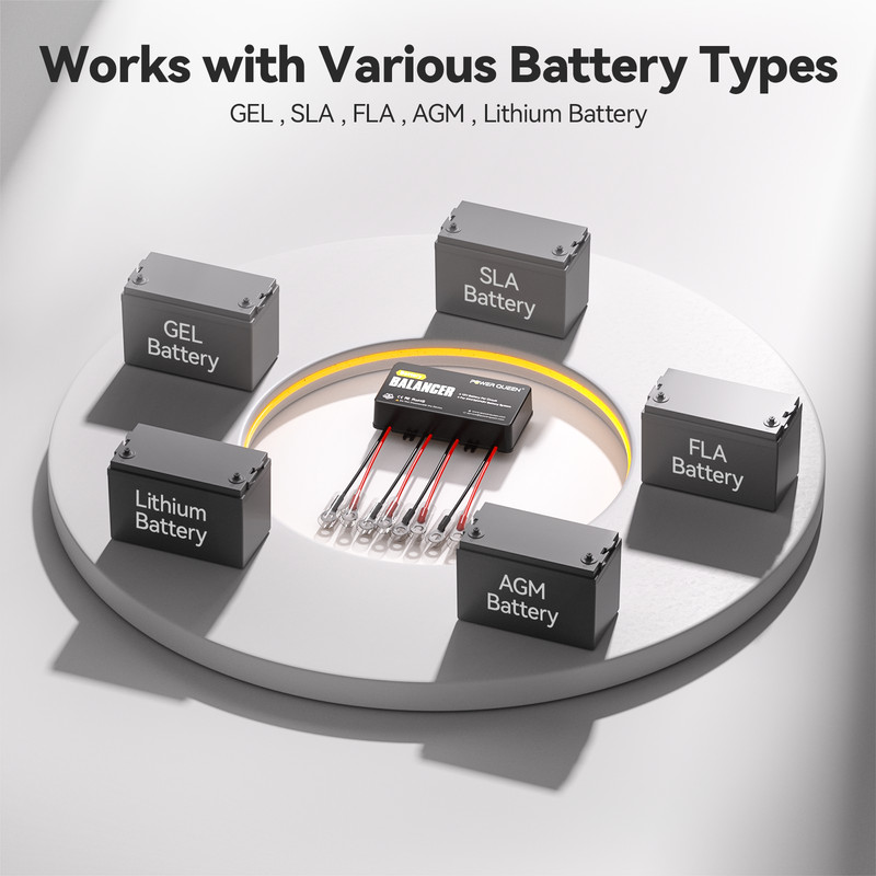 PowerQueen Battery Balancer Equalizer for 24V/36V/48V Bank LiFePO4/Lead Acid/Gel gallery