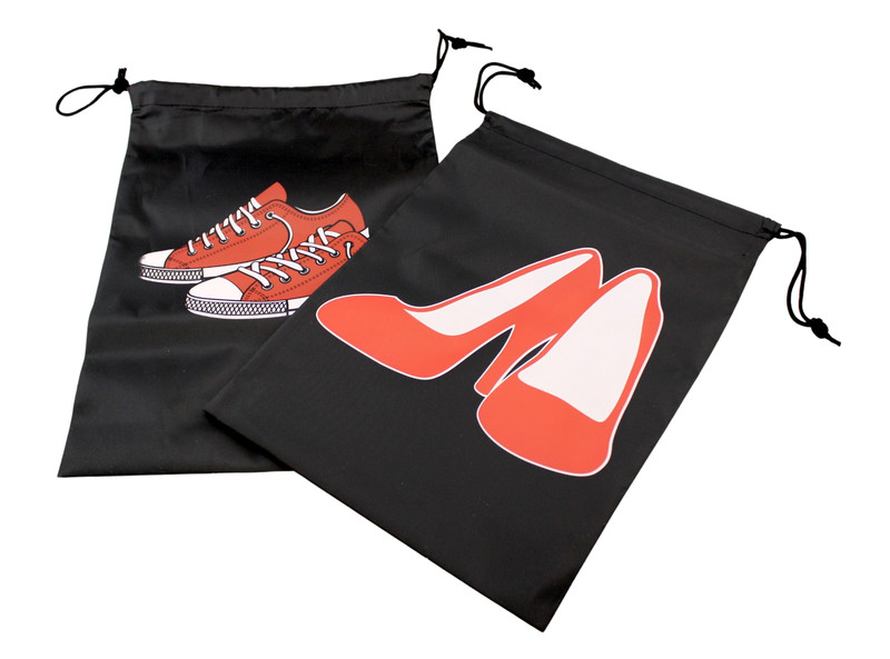 10 Pack Shoe Bags Printed Drawstring Travel Home Oxford Cloth Large 11.6 x 14.2" gallery