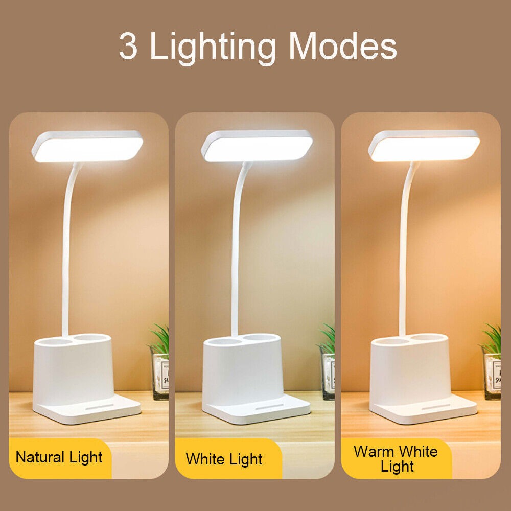 LED Desk Light Dimmable Touch Sensor Table Bedside Reading Lamp USB Rechargeable gallery