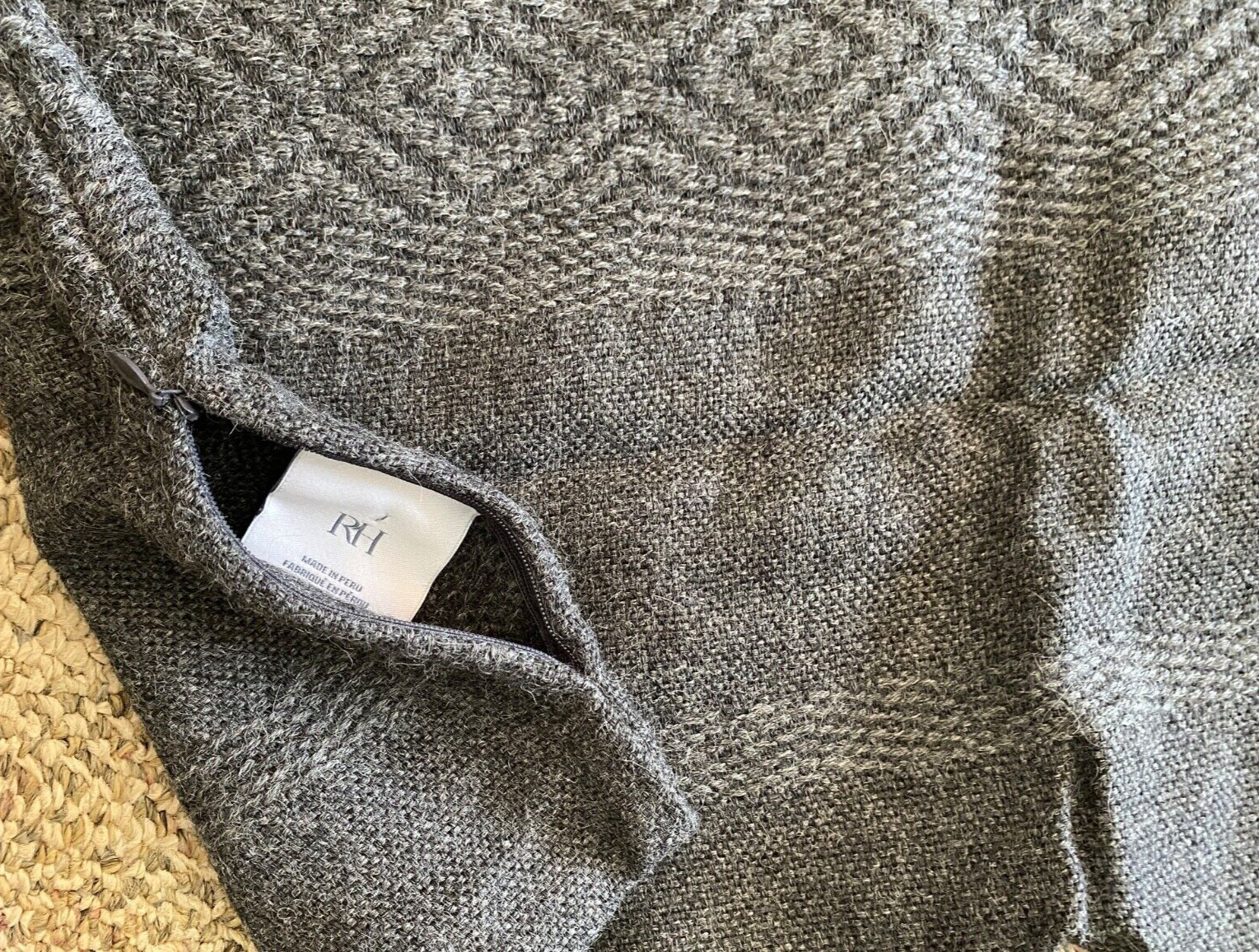 Restoration Hardware Euro Sham Alpaca Andean 10033011 Carb 26"X26" gallery