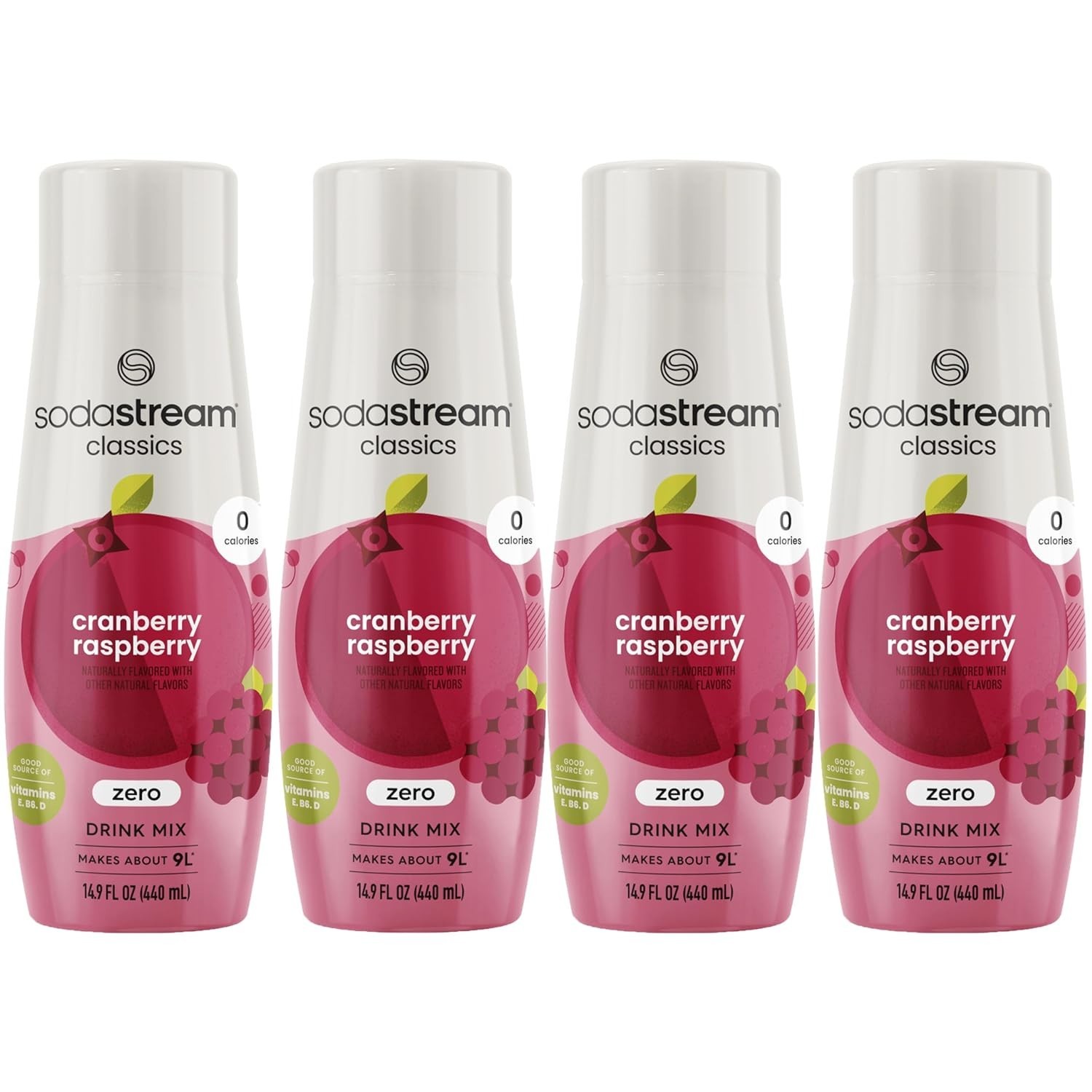 Refreshing Cranberry Raspberry Zero Calories 440ml Sparkling Mix - 4 Bottles gallery