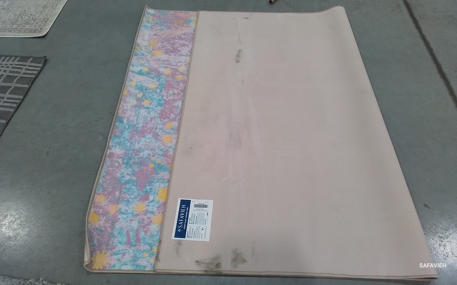 PURPLE / LTBLUE 5'-5" x 7'-7" Back Stain Rug, Reduced Price 1172800676 KPH257V-5 gallery