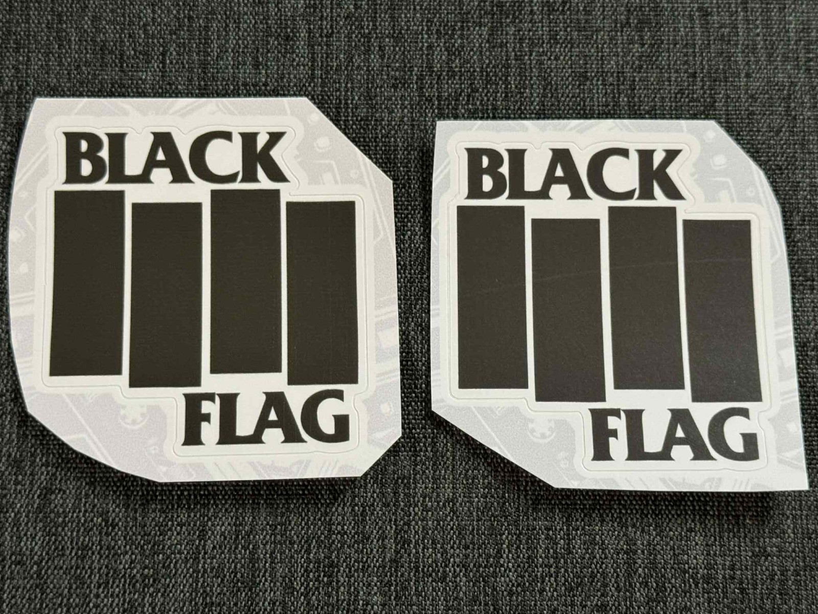 Lot (2) BLACK FLAG 2 1/4" x 2 3/8" Punk Logo Stickers FAST! FREE! Henry Rollins gallery