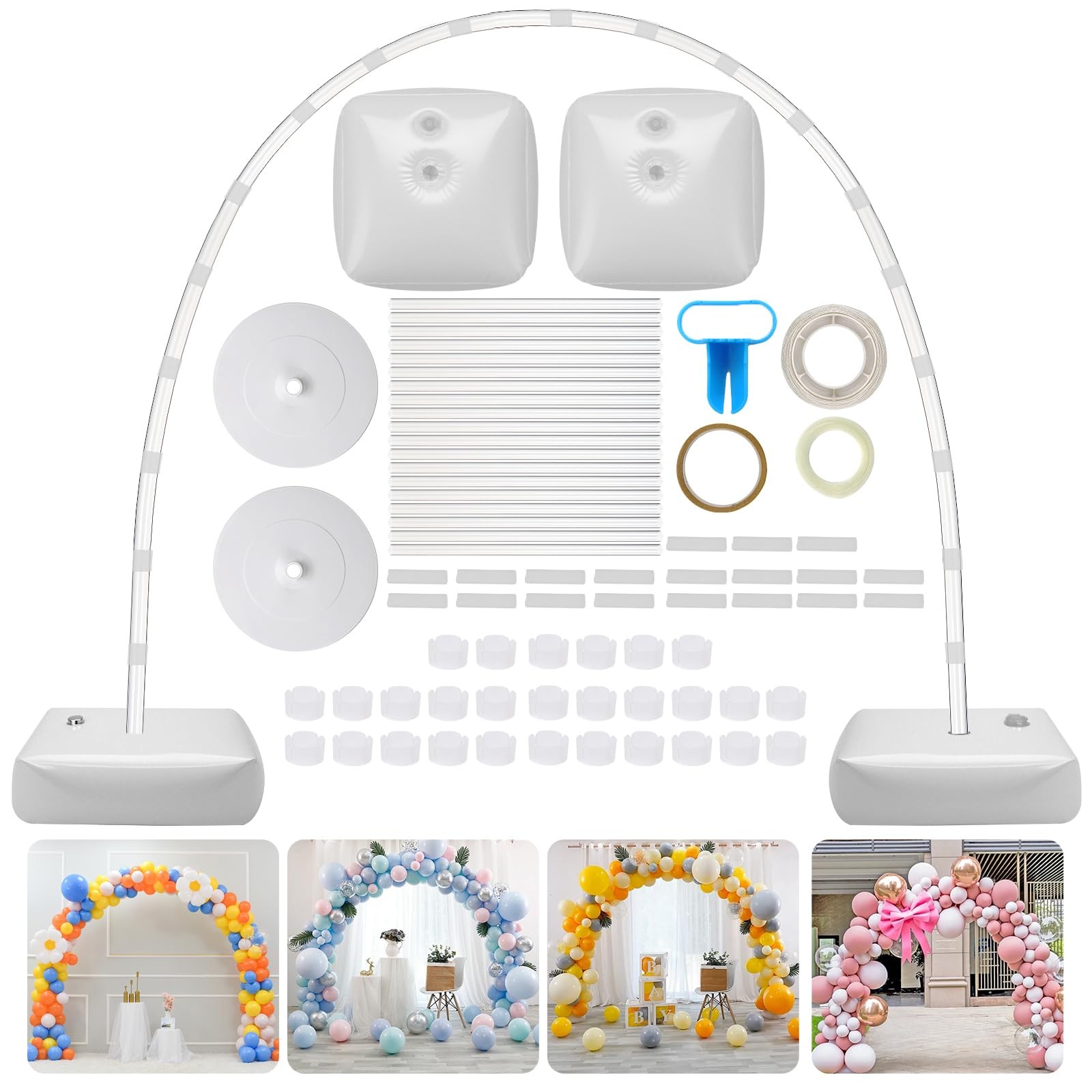 Balloon Arch Kit, Adjustable 10FT Wide & 8FT Tall Balloon Arch Stand Kit with... gallery