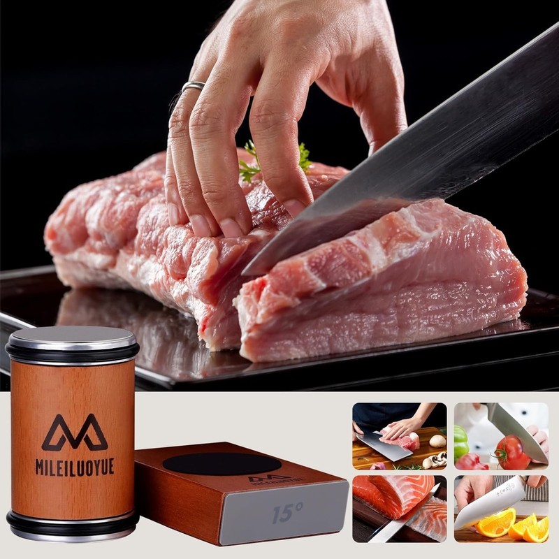 Rolling Knife Sharpener Set Diamond Ceramic Discs Professional Sharpening Kit gallery