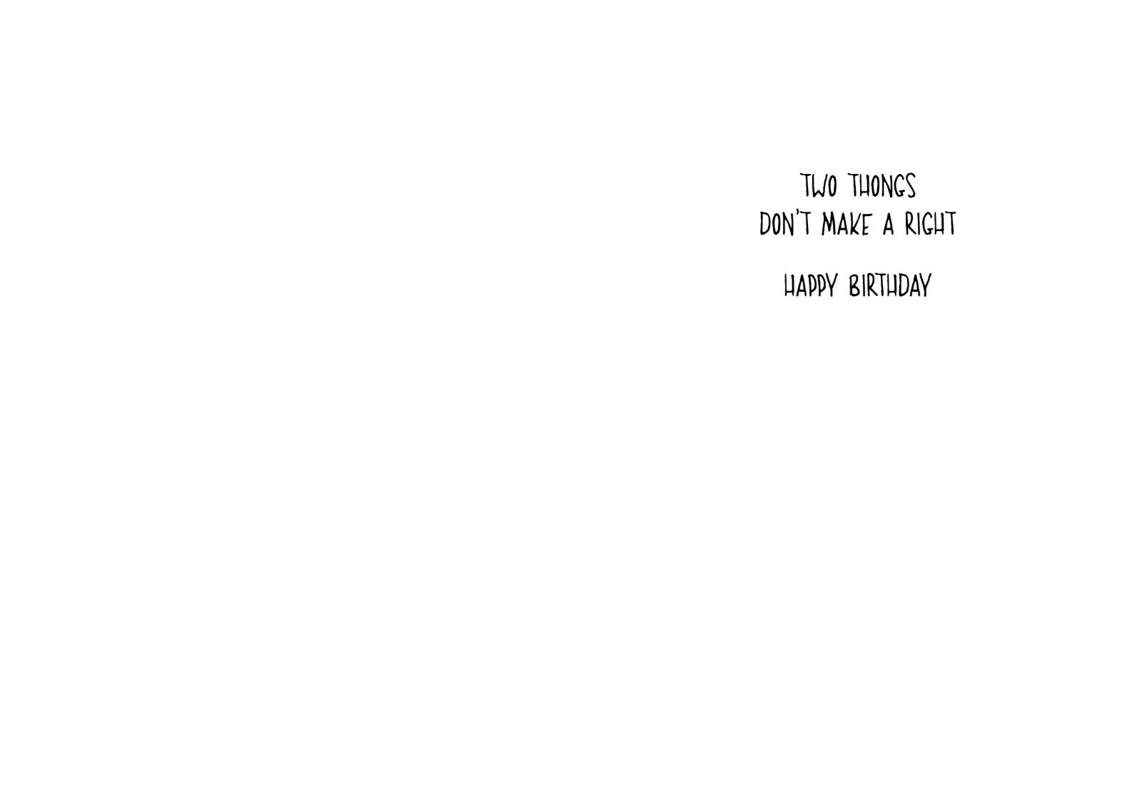 5x7 Card Greeting/ Two THONGS/ Humor Funny Birthday Card gallery