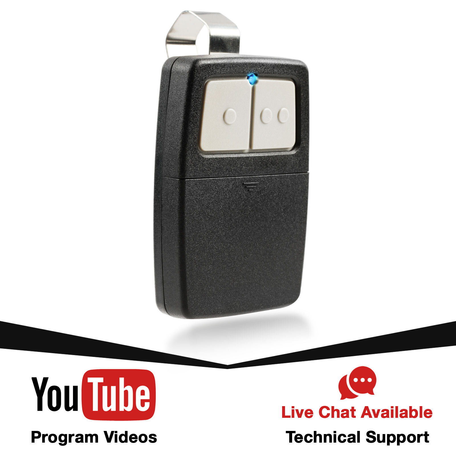 3x For 375UT LiftMaster Clicker Garage Door Remote 375LM Chamberlain KLIK1U gallery