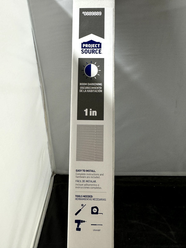 Project Source 1-in Slat Width 29-in x 64-in Cordless White Vinyl Room Darkening gallery