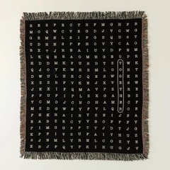 Personalized Word Search Throw Blanket Unique Gift Home Decor