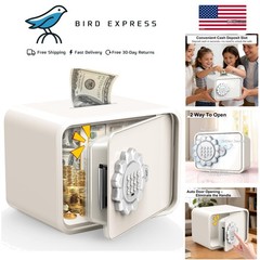 Mini Digital Safe Box with Keypad Lock and Auto Door for Cash Jewelry, Kids Gift