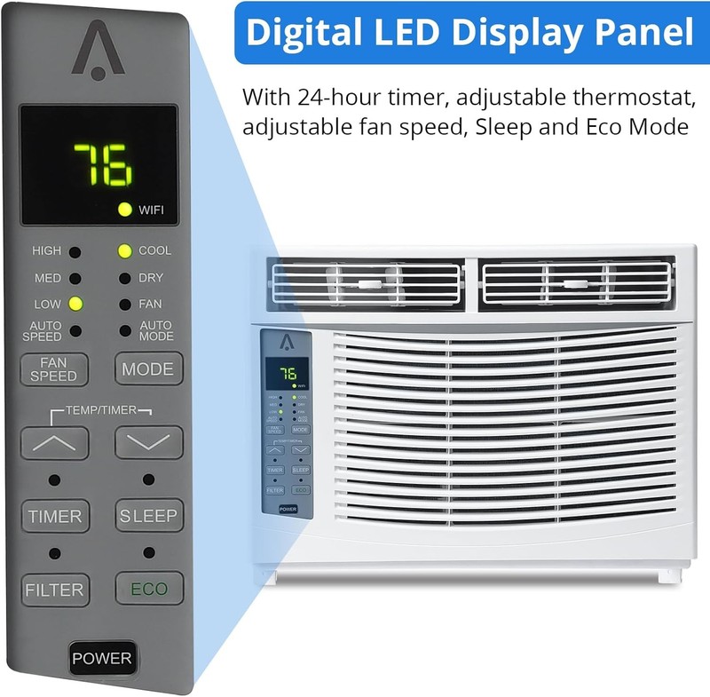 Window AC Unit, Quiet 50dB, Efficient Cooling, Remote Control, No WiFi 6000 BTU gallery