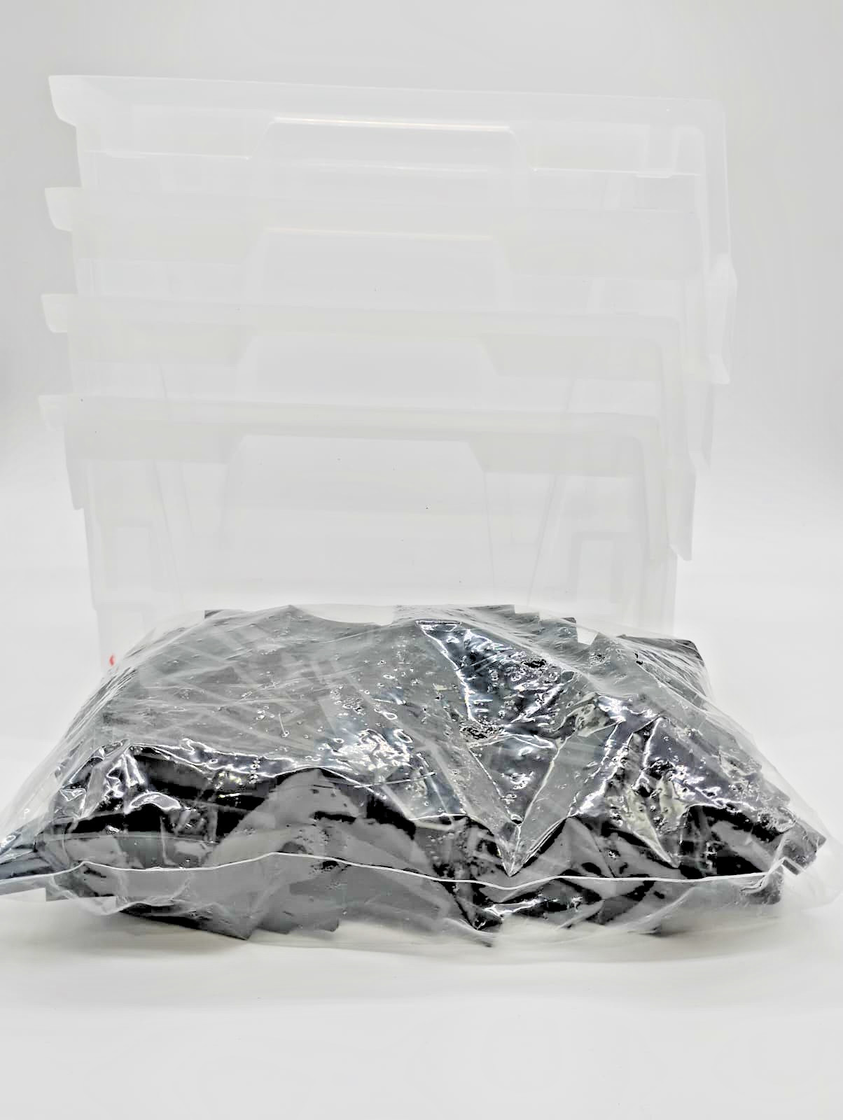 Transparent Plastic Stackable Storage Bins 10.9x5.5x5.1" Organizer, Clear, VEVOR gallery