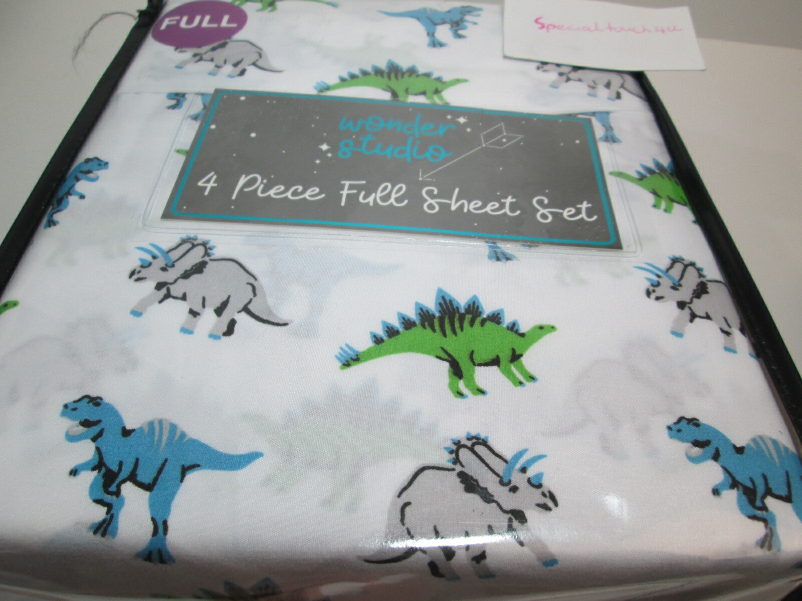 New Wonder Studio Full Sheet Set DINOSAURS ~ Blue, Green, Gray, Black NIP gallery