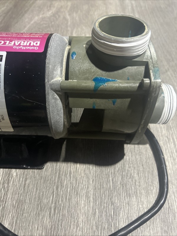 Gruber Hydro DuraFlo 2 Pool / Spa Pump with 3/4 HP Emerson Motor Tested gallery