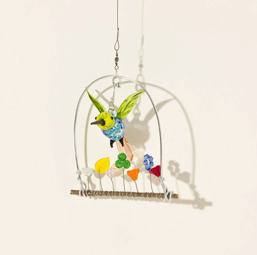 Uncommon Goods Handmade Glass Bird Suncatcher gallery
